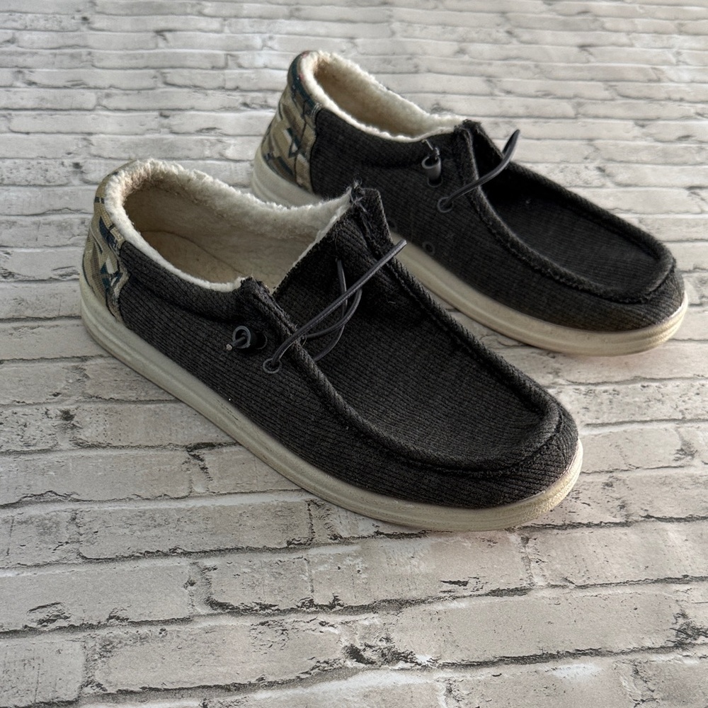 Women’s Casual Dark Gray Slip-On Moccasin Sneakers